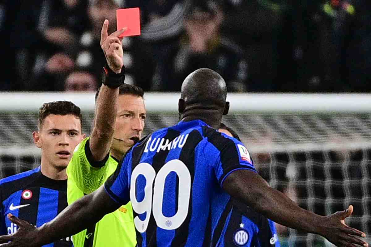 Lukaku espulsione in Juve Inter