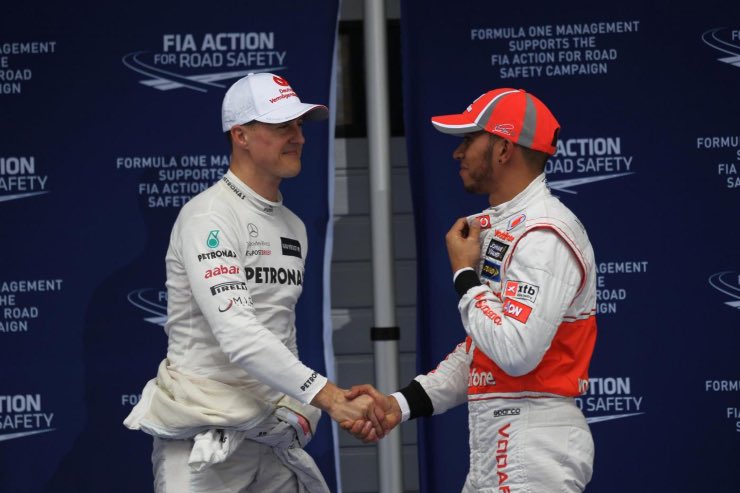 Hamilton contro Schumacher, duello tra generazioni
