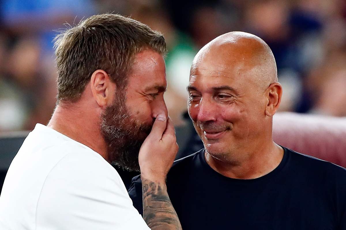 De Rossi prima di una partita della Roma