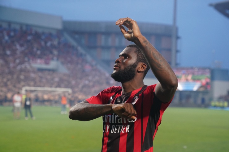Kessie festeggia la vittoria dello Scudetto col Milan