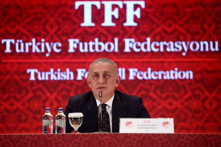 Conferenza stampa Presidente Federcalcio turca Ibrahim Hacıosmanoglu