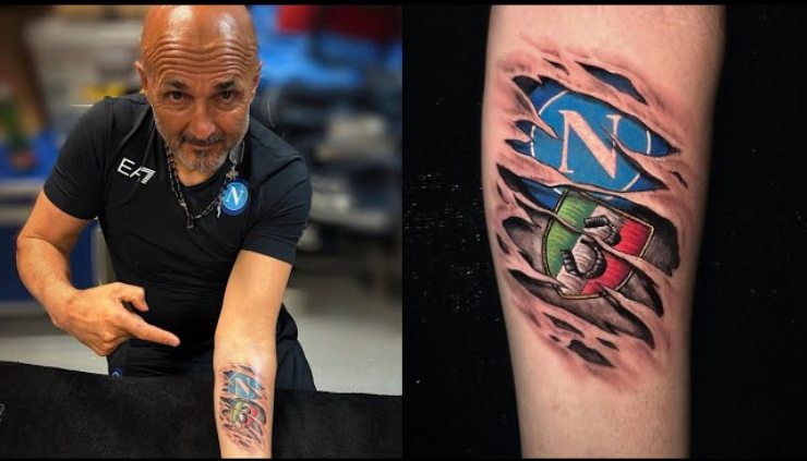 Spalletti e il tatuaggio dello Scudetto col Napoli sul braccio