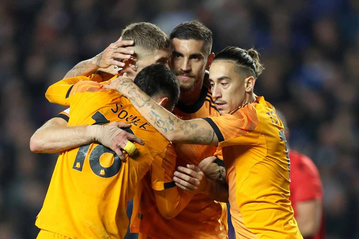 pellegrini esulta in rangers-roma